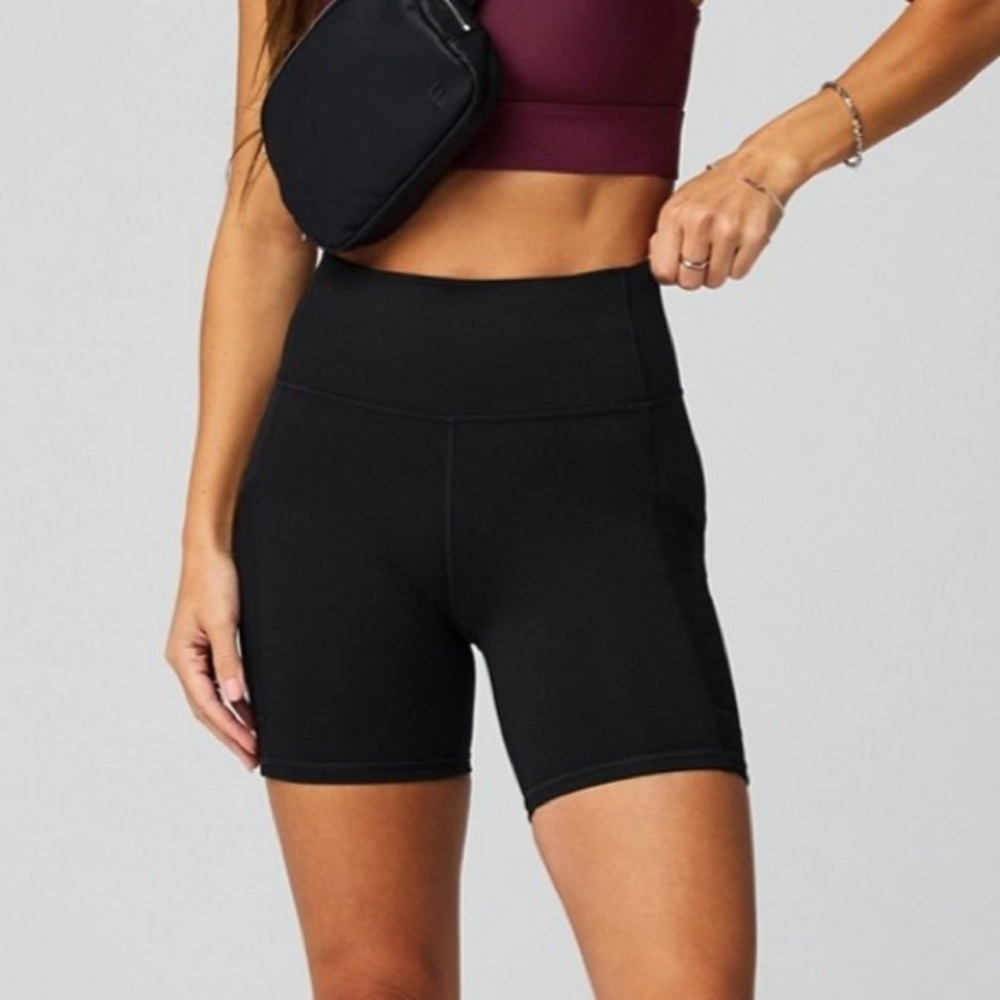 NWT Fabletics Women's Black Bike Shorts